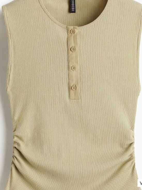 H&M Tops - H&M Fitted sleeveless top in ribbed jersey